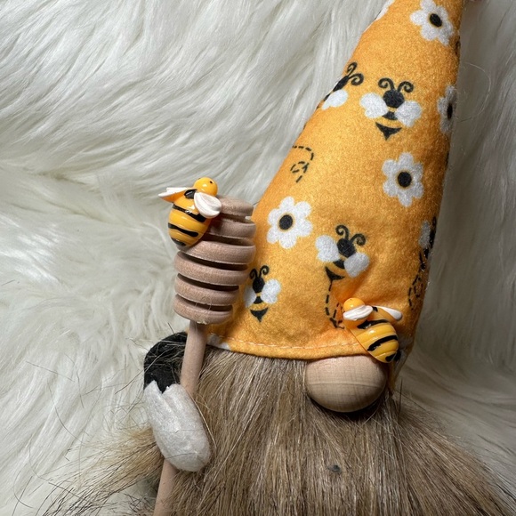 Yellow Bee Gnome Hat for Decor - Picture 2 of 5